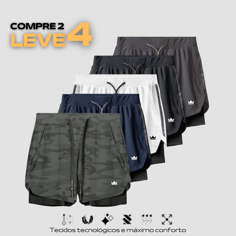 - Kit Shorts Dry-Fit™ de Compressão BZN - COMPRE 2 LEVE 4