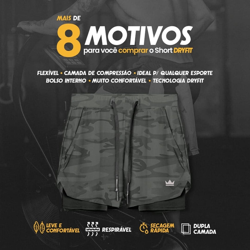 - Kit Shorts Dry-Fit™ de Compressão BZN - COMPRE 2 LEVE 4