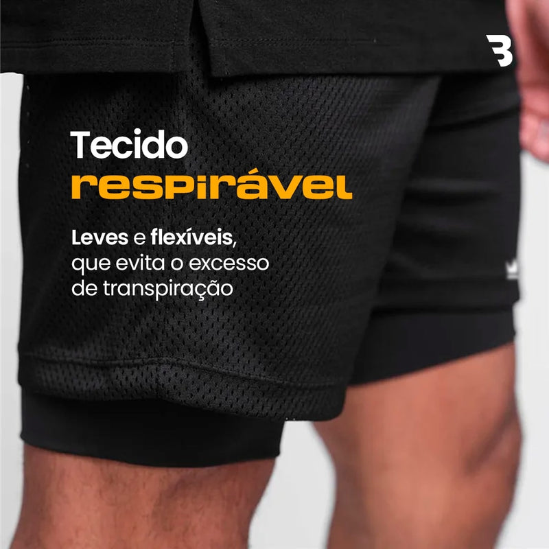 - Kit Shorts Dry-Fit™ de Compressão BZN - COMPRE 2 LEVE 4