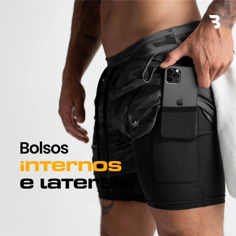 - Kit Shorts Dry-Fit™ de Compressão BZN - COMPRE 2 LEVE 4