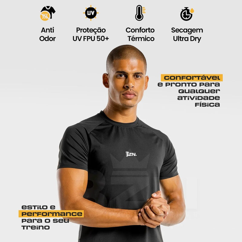 - Kit Campeão: 2 Shorts Dry-Fit™ de Compressão + 2 Camisetas Tech DryFit™ BZN