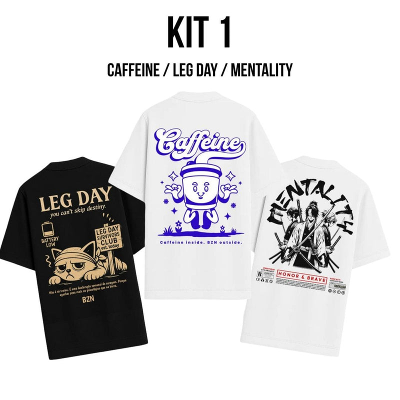 KIT 3 Camisetas Oversized BZN